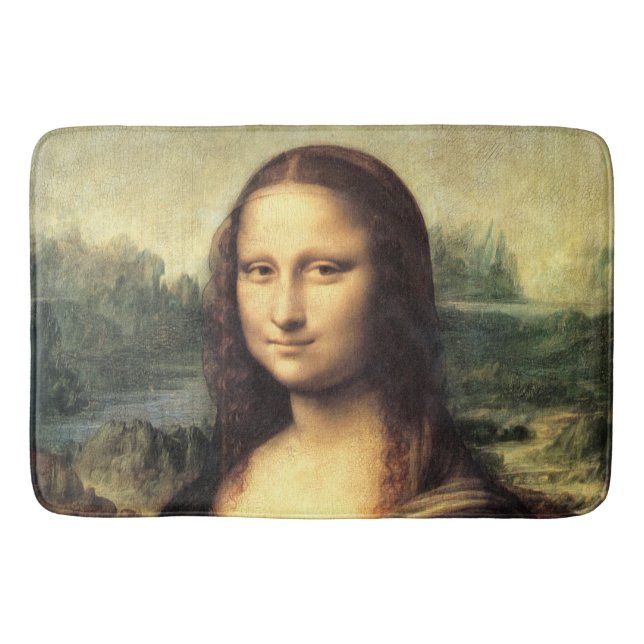The Mona Lisa Leonardo da Vinci     Bath Mat (Front)