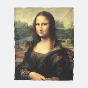 The Mona Lisa Leonardo da Vinci Fleece Blanket
