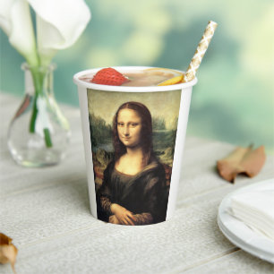 The Mona Lisa Leonardo da Vinci Paper Cups