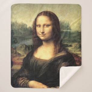 The Mona Lisa Leonardo da Vinci Sherpa Blanket