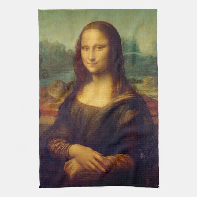 The Mona Lisa Tea Towel (Vertical)