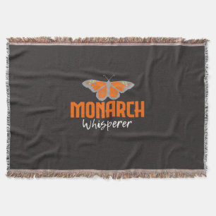 The Monarch Butterfly Whisperer Throw Blanket