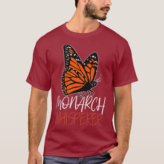 The Monarch Whisperer Cute Entomology Lover Gift T-Shirt (Front)