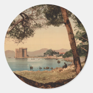 The Monastery of St Honorat, Cannes, France Classic Round Sticker
