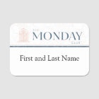 The Monday Club Classic Name Tag