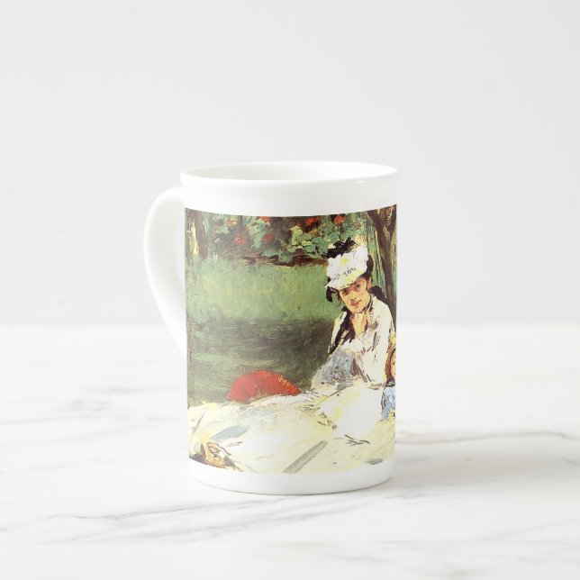  The Monet family in their garden Edouard Manet    Bone China Mug (Front Left)