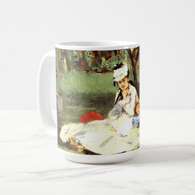  The Monet family in their garden Edouard Manet   Coffee Mug (Front Left)