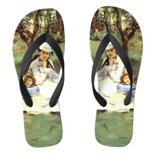 The Monet family in their garden Edouard Manet Jandals