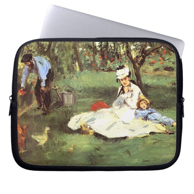  The Monet family in their garden Edouard Manet    Laptop Sleeve (Front)