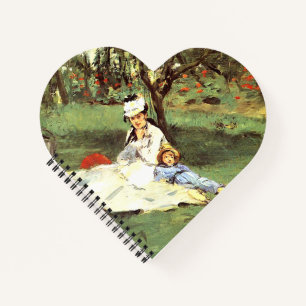 The Monet family in their garden Edouard Manet Notebook