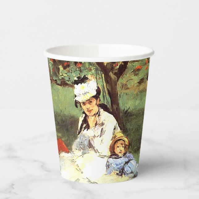  The Monet family in their garden Edouard Manet   Paper Cups (Left)