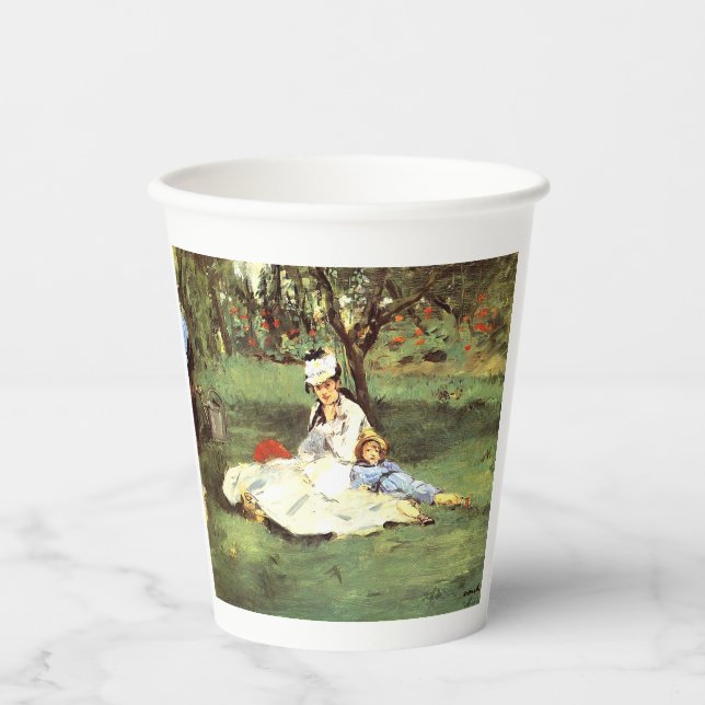  The Monet family in their garden Edouard Manet    Paper Cups (Front)