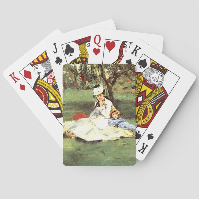  The Monet family in their garden Edouard Manet    Playing Cards (Back)