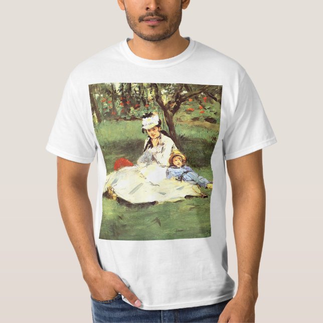  The Monet family in their garden Edouard Manet    T-Shirt (Front)