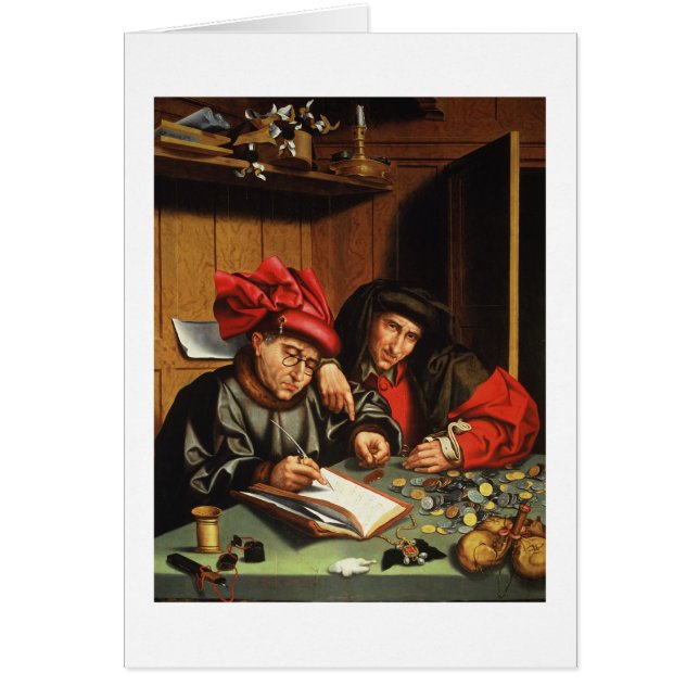 The Money Lenders (oil on oak panel) (Front)