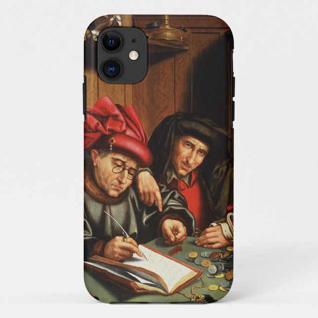 The Money Lenders (oil on oak panel) Case-Mate iPhone Case (Back)