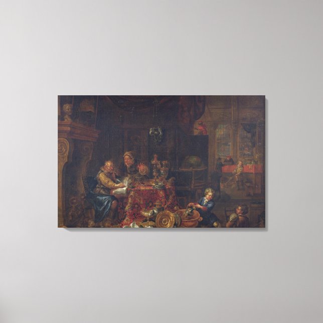 The Moneylenders Canvas Print (Front)