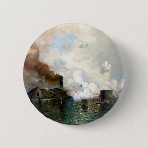 The Monitor and Merrimack 1862 6 Cm Round Badge