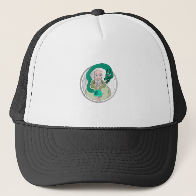 The Monk and the Dragon Trucker Hat (Front)