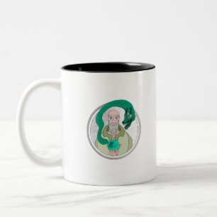 The Monk and the Dragon Two-Tone Coffee Mug