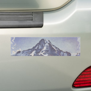 The Monk Mountain With Clouds (Ferdinand Hodler) Bumper Sticker