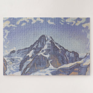 The Monk Mountain With Clouds (Ferdinand Hodler) Jigsaw Puzzle
