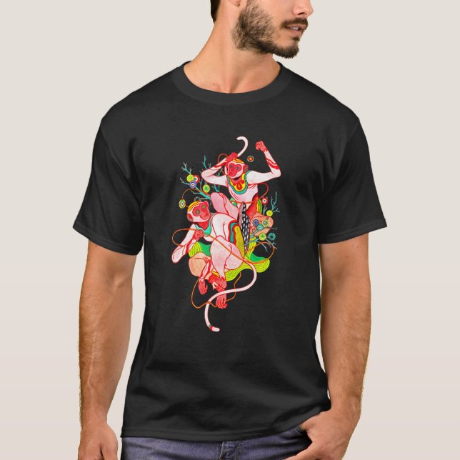 The Monkey Animals Monkey Lovers T-Shirt (Front)