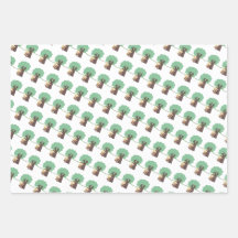 The Monkey Eats Banana Wrapping Paper Flat Sheet