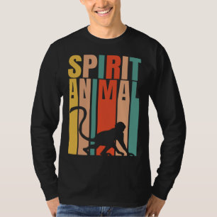 The Monkey Is My Spirit Animal  Retro T-Shirt
