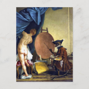The Monkey Painter Postcard