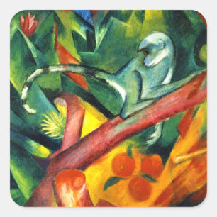 The Monkey Square Sticker