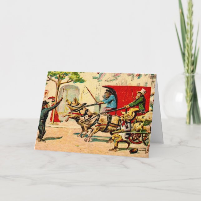 The Monkeys and the Pigs Card (Front)