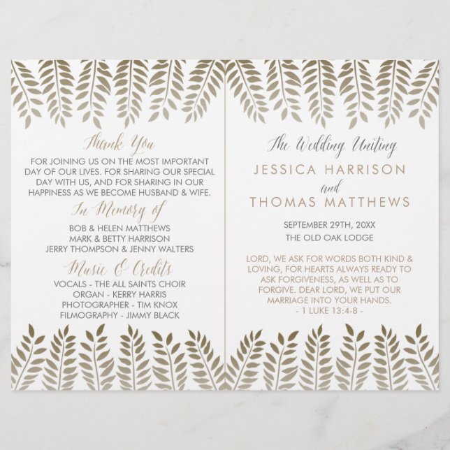 The Monochrome Fern Woodland Wedding Collection (Front)