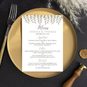 The Monochrome Fern Woodland Wedding Collection Menu