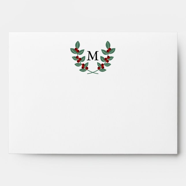 The Monogram Berry Bush Wedding Collection Envelopes (Front)