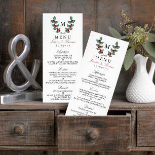 The Monogram Berry Bush Wedding Collection - Menu