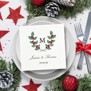 The Monogram Berry Bush Wedding Collection Napkin