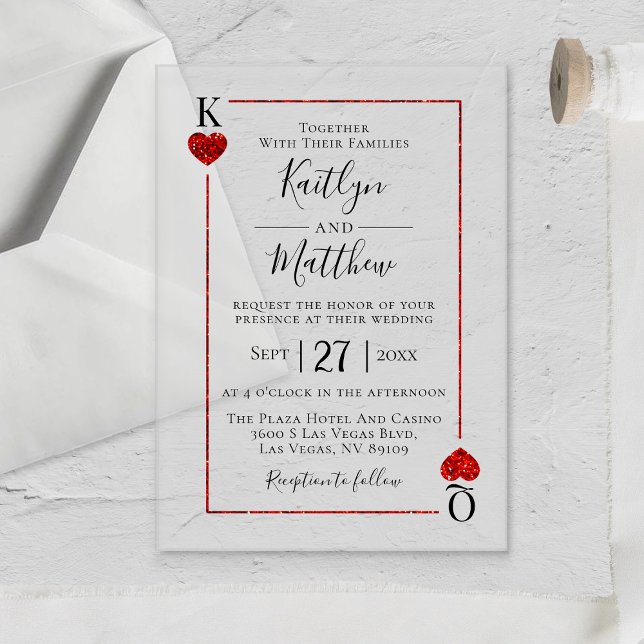The Monogram Playing Card Wedding Collection Acrylic Invitations (Creator Uploaded)