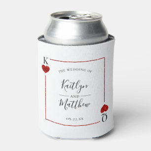 The Monogram Playing Card Wedding Collection Can Cooler