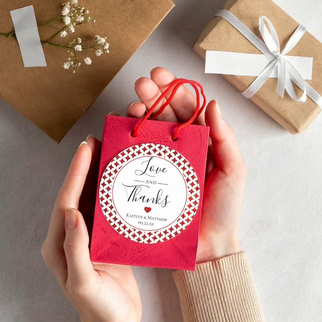 The Monogram Playing Card Wedding Collection Classic Round Sticker (Creator Uploaded)