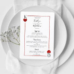 The Monogram Playing Card Wedding Collection Menu<br><div class="desc">Celebrate in style with these stylish and very trendy wedding menu cards. This design is easy to personalise with your special event wording and your guests will be thrilled when they see these fabulous menus.</div>
