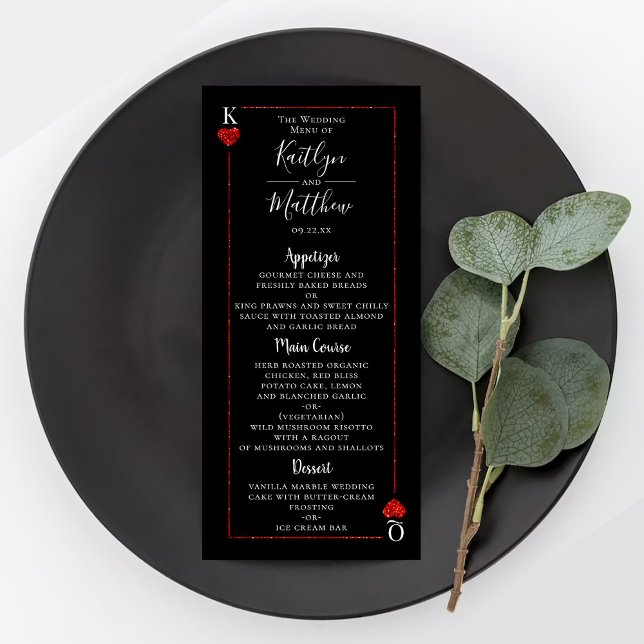 The Monogram Playing Card Wedding Collection Menu (Creator Uploaded)