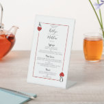 The Monogram Playing Card Wedding Collection Menu Pedestal Sign<br><div class="desc">Celebrate in style with these stylish and very trendy wedding menus. This design is easy to personalise with your special event wording and your guests will be thrilled when they see these fabulous menus.</div>