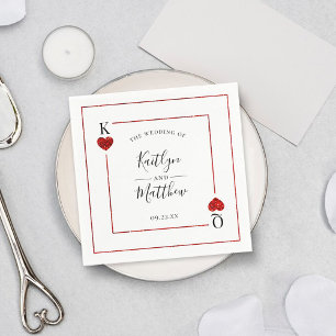 The Monogram Playing Card Wedding Collection Napkin