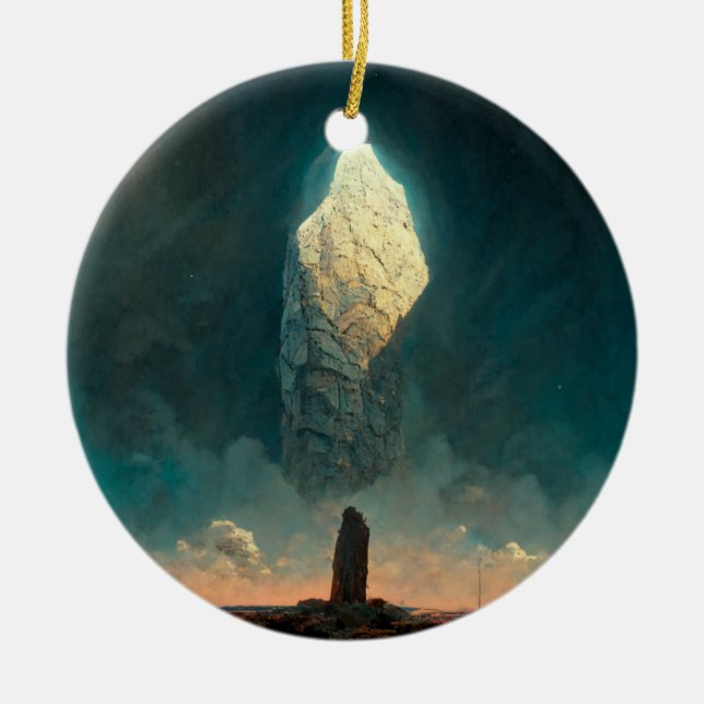 The Monolith 3 Fantasy Sci-Fi Ceramic Tree Decoration (Front)