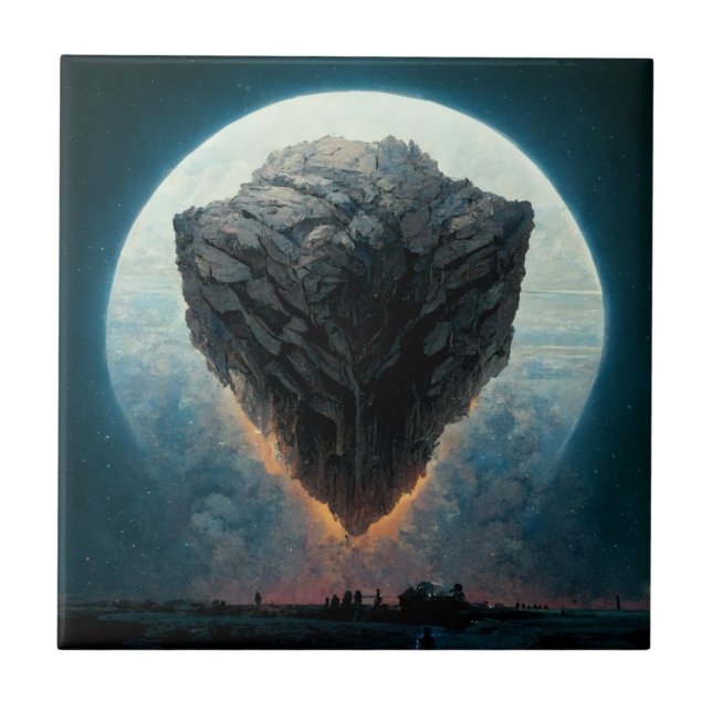 The Monolith Fantasy Sci-Fi Art Tile (Front)