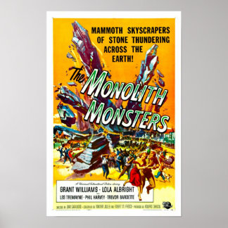 The Monolith Monsters Vintage Movie Poster