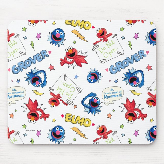 The Monster at the End of This Story Pattern Mouse Pad (Front)