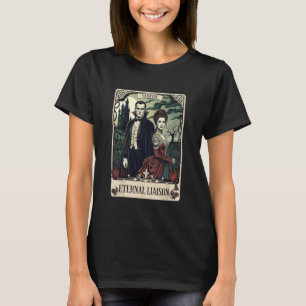 The Monster Frankenstein and Bride Lovers Tarot Ca T-Shirt
