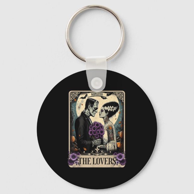 The Monster Frankenstein And Bride The Lovers Taro Key Ring (Front)